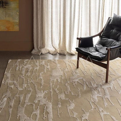 Earth Tone Stain Resistant Rug - scene