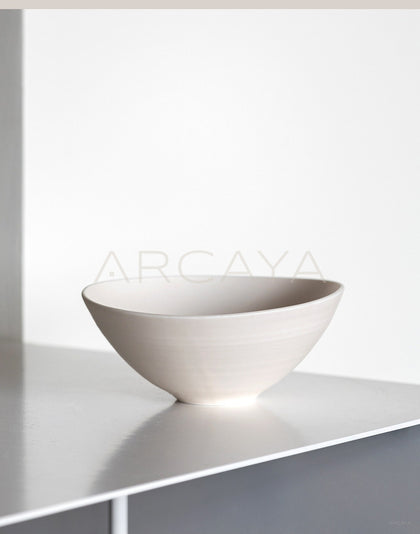 Amu Collab White Conical Salad Bowl - scene