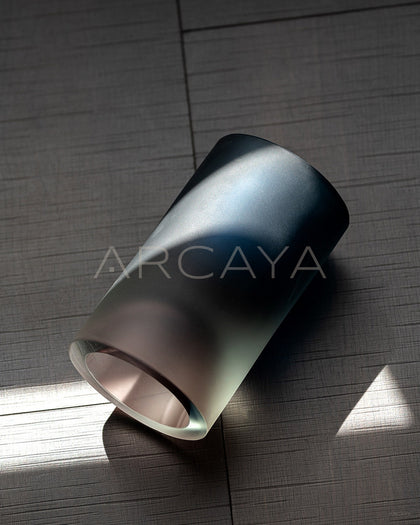 Mist Gradient Cylinder Glass Vase - scene