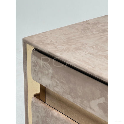 Italian Velvet Multi Drawer Chest - scene