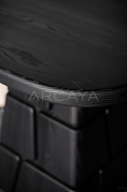 Charcoal Black Low Coffee Table - detail