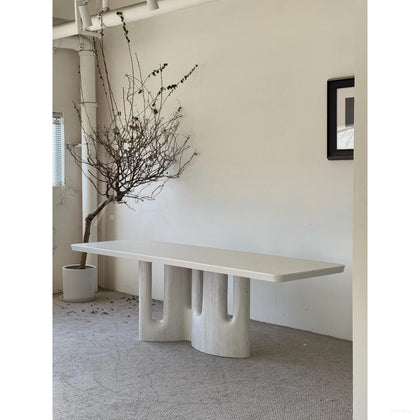 Original Mid Century White Dining Table - scene