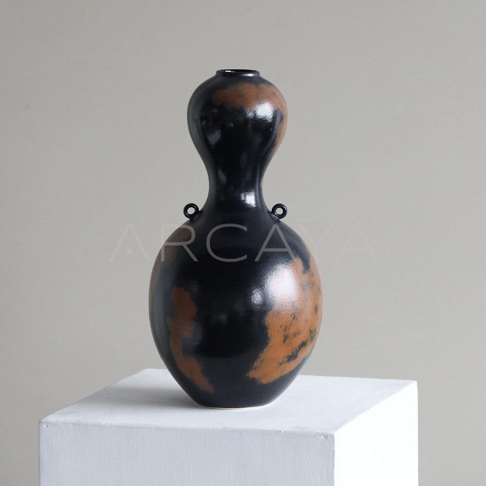 Wabi Sabi Gourd Double Ear Ceramic Vase - main
