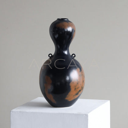 Wabi Sabi Gourd Double Ear Ceramic Vase - main