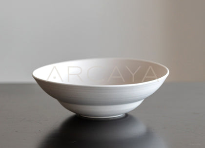 Amu Collab Cream Shallow Ceramic Bowl - scene