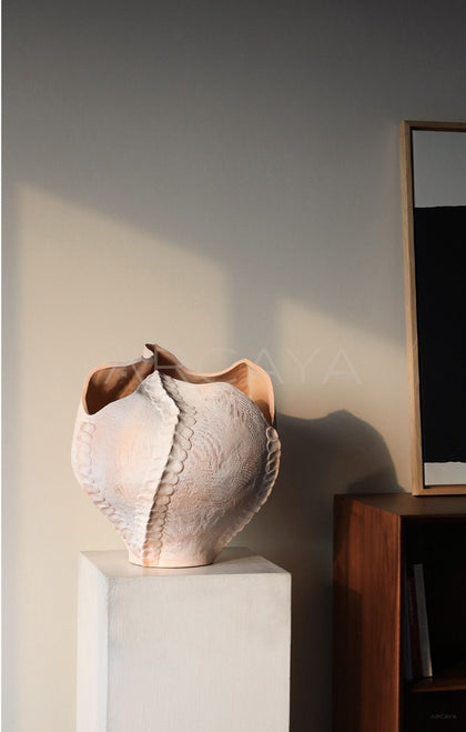 Jingdezhen Wabi Sabi Floor Art Vase - scene