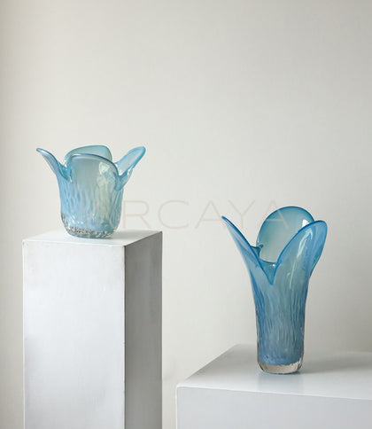 Glazed Glass Petal Vase - scene