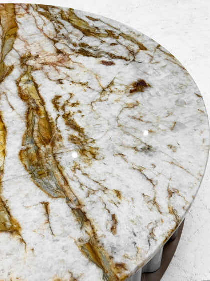 Gold Vein Stone Coffee Table - detail