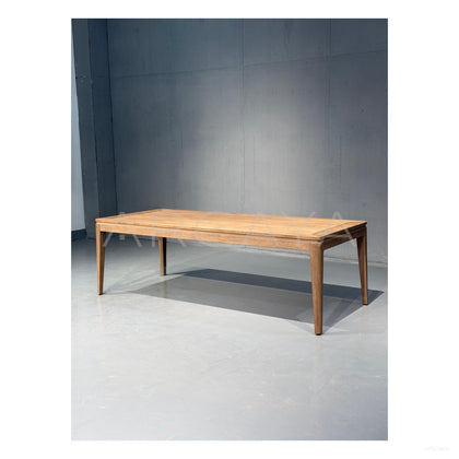 Teak Webbing Outdoor Dining Set - scene