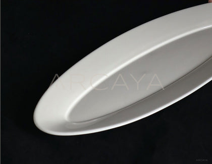 Sunxun Collab White Porcelain Leaf Boat Plate - scene
