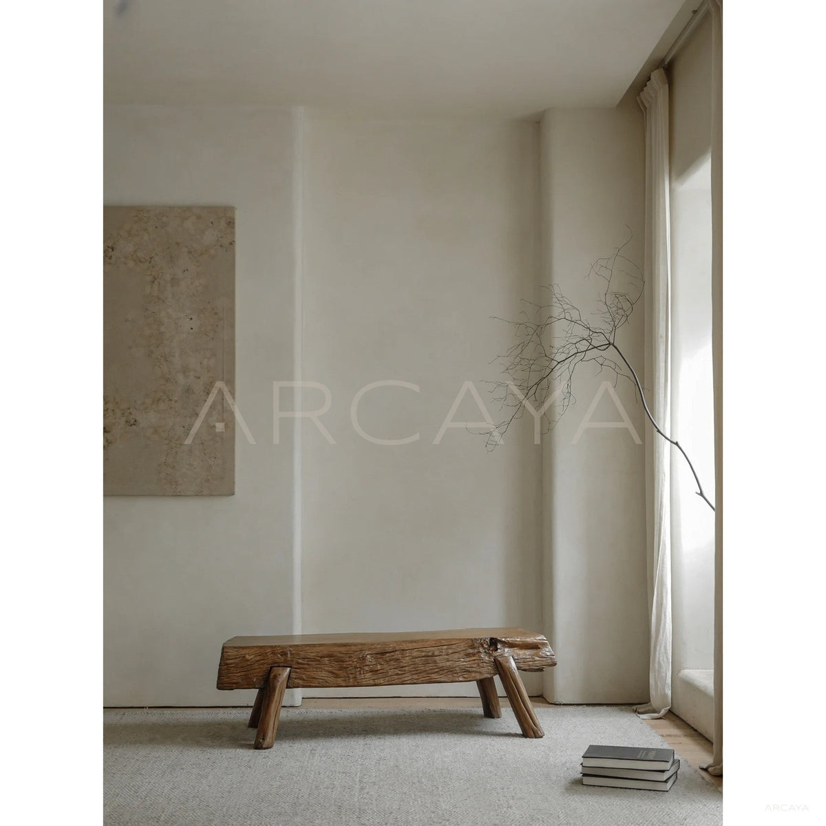 Weathered Wood Tree Stool in detail