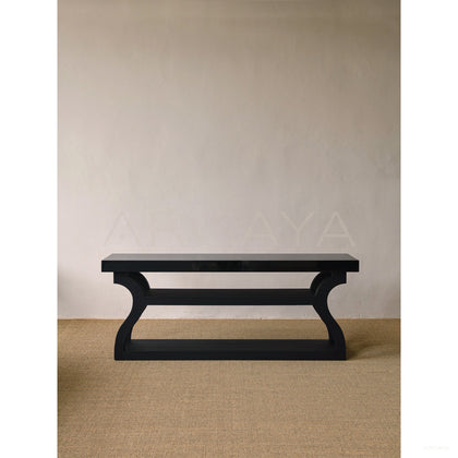 Old Money Oak Entryway Rack — Console - scene