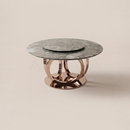 Rose Gold Stone Round Table Lazy Susan - main