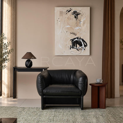 Tulip Black Lounge Chair - main