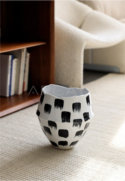 Jingdezhen Wide Mouth Wabi Sabi Floor Vase - scene