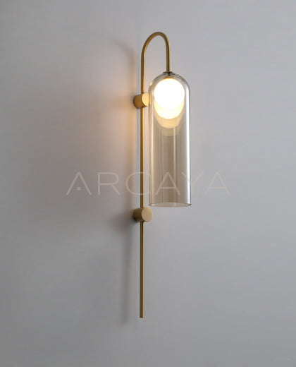 Ring Rod Clear Column Wall Light 10923 - scene