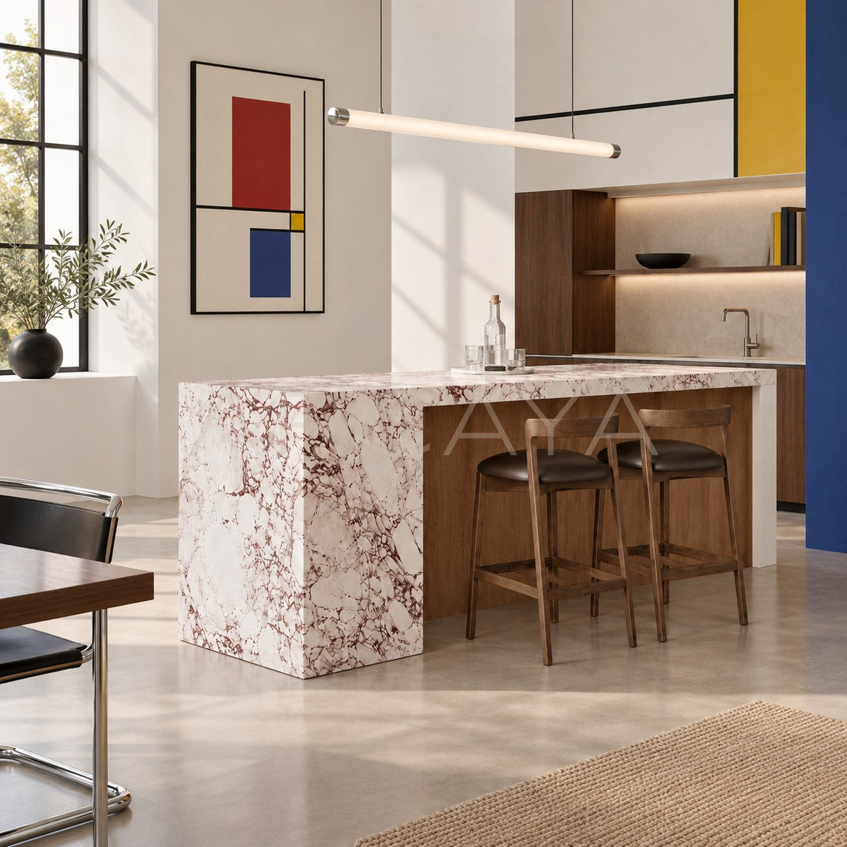 Kitchen Island White Or Bulgari Purple — Kitchen Islands in detail