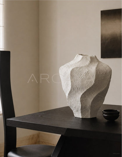 Handmade Stoneware Irregular Vase - scene