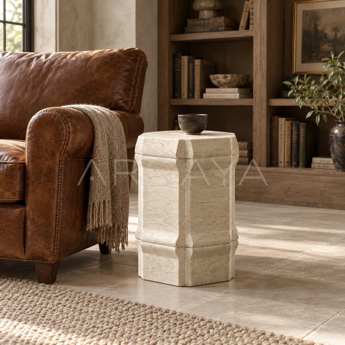 Aston Zhucong Bamboo Cong Piece — Side Table in detail