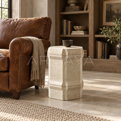 Aston Zhucong Bamboo Cong Piece — Side Table - scene