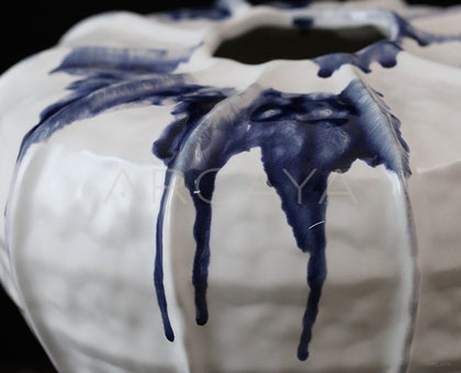 Chinese Jingdezhen Large White Jar Vase - scene