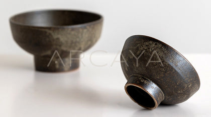 Vintage Textured Ceramic Tableware Set - scene