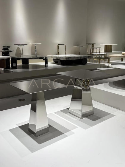 Italian Style Marble Side Table - scene