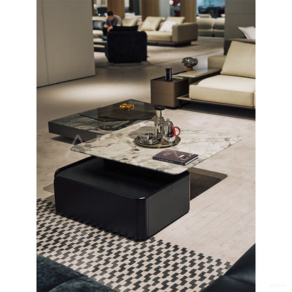 High Low Stone Coffee Table - scene