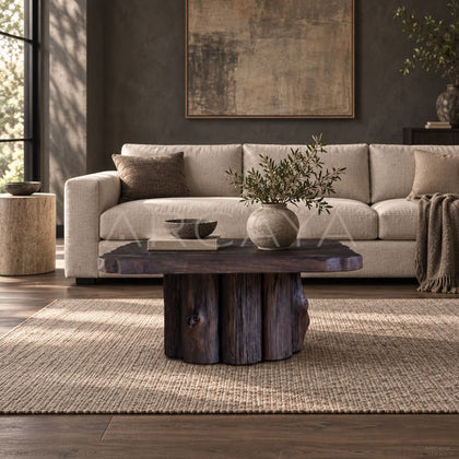 Root Tree Stump Coffee Table - scene