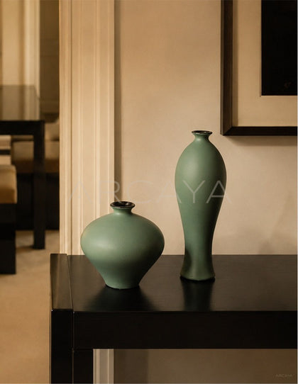 New Chinese Celadon Ceramic Vase - scene