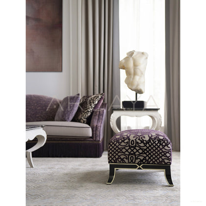 Purple Velvet Italian Sofa - scene