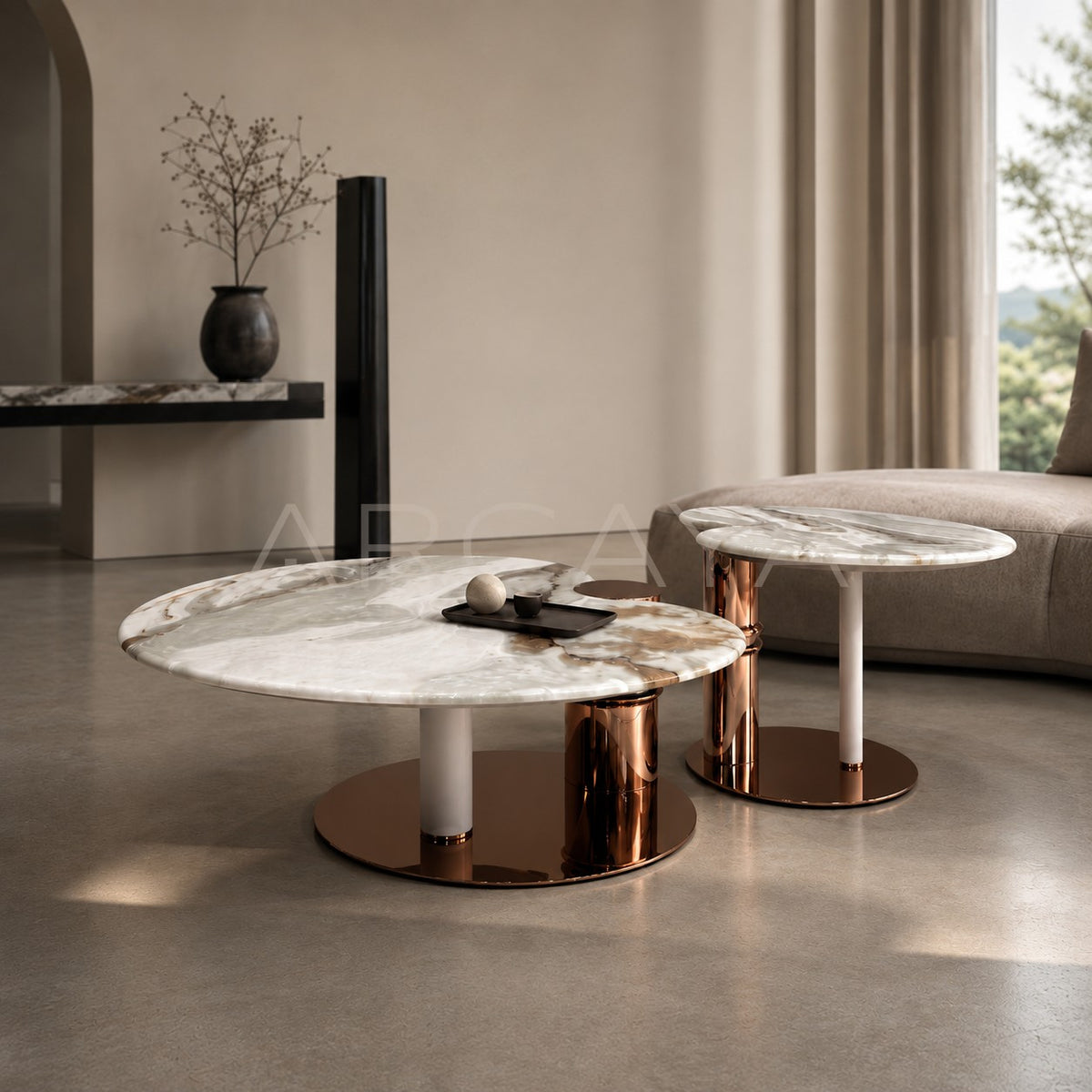 Daze Artistic Stone Coffee Table Set - main
