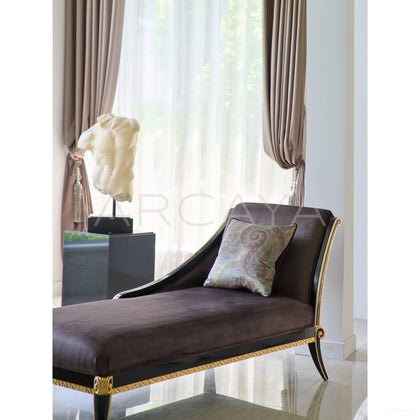 Modern Vintage Leather Bed And Nightstand - scene