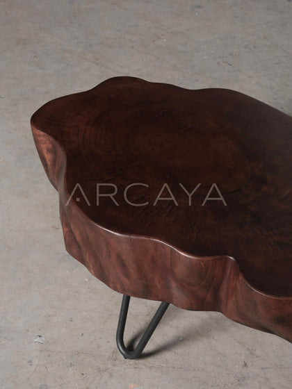 Solid Wood Slab Irregular Coffee Table - detail
