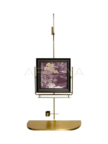 Chinese Landscape Painting Purple Gold - scene