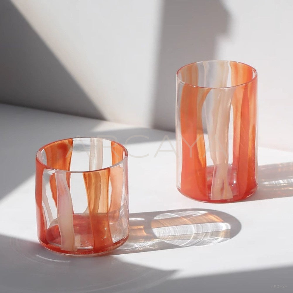 Minimalist Striped Clear Glass Vase - main