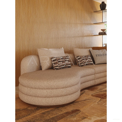Thick Cut Sandwich Linen Sofa - scene