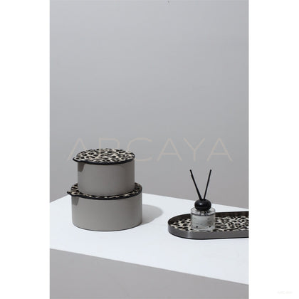 Leopard Print Tray Storage Box - scene