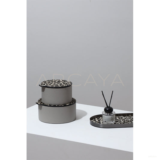 Leopard Print Tray Storage Box - scene