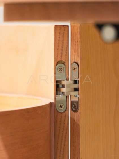 Custom Solid Wood Vanity Table - detail