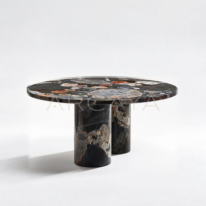 Colorful Black Glazed Table - main