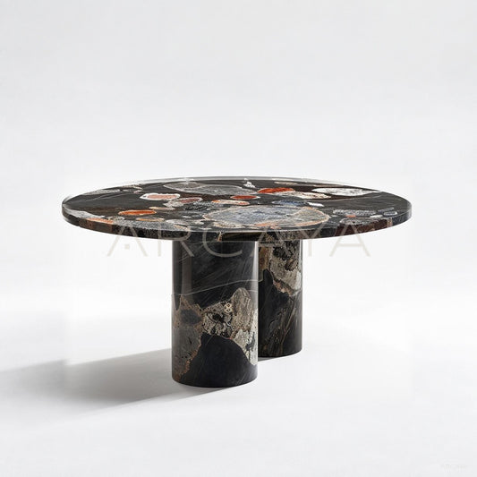 Colorful Black Glazed Table - main