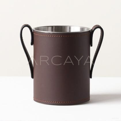 Leather Stainless Steel Ice Bucket - main