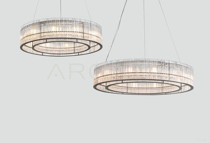 Clear Vertical Tube Ring Pendant Light 80566 - scene