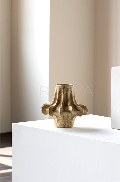 Pleated Petal Ceramic Vase - scene