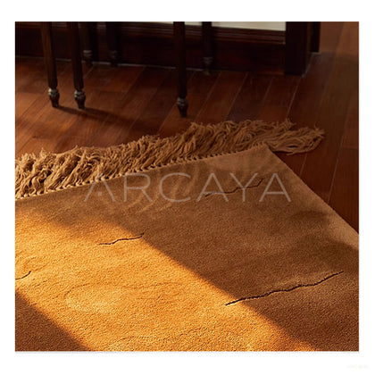 Caramel Fringe Rug Dsm P033 C01 - scene