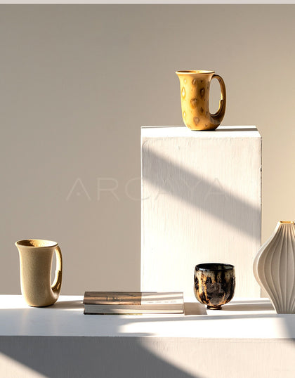 Irregular Speckled Ceramic Vase - scene