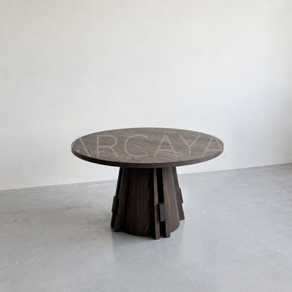 Oak Round Dining Table Custom - main