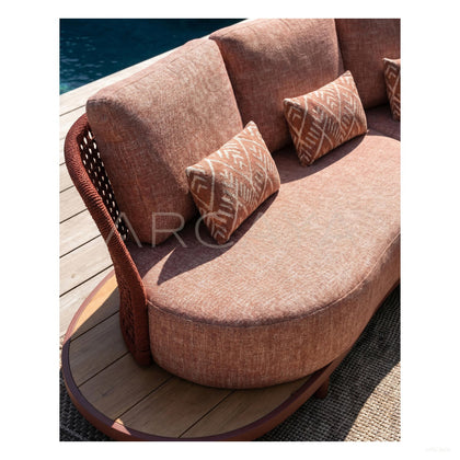 Outdoor Curved Sofa - scene