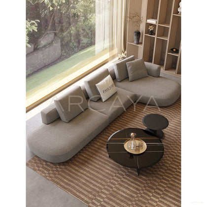 Irregular Corner Fabric Sofa - scene